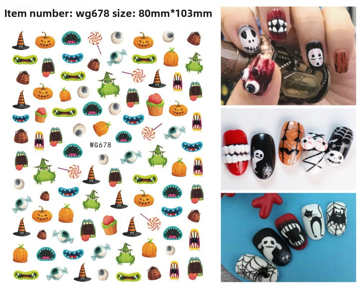 Halloween Nail Art Stickers for Spooky DIY Nail Designs - Cherished Harbor Gifts