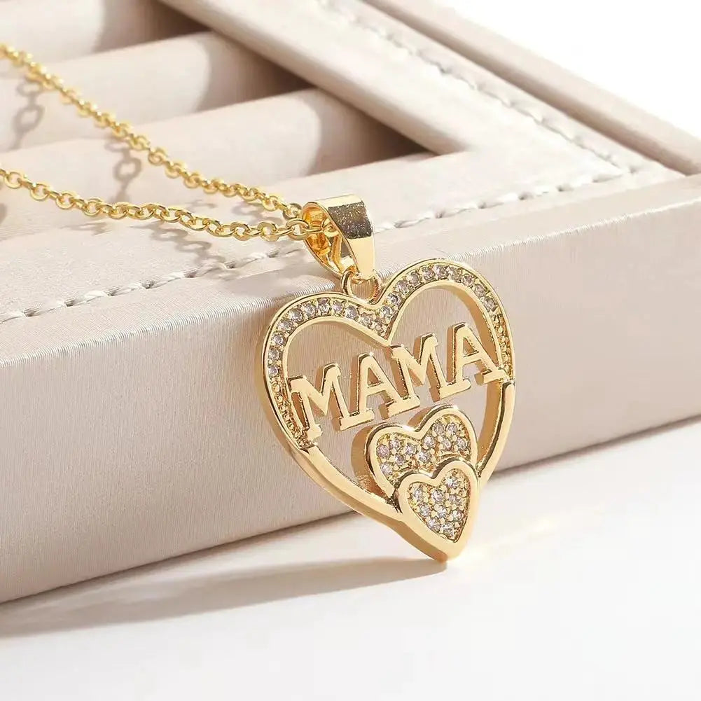 Heart-Shaped MAMA Necklace Gift for Mother's Day Jewelry by EPR