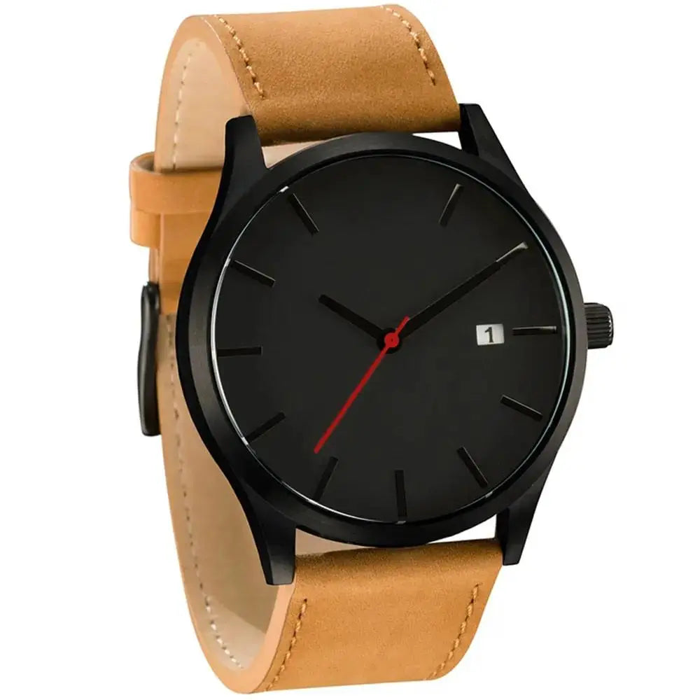Men's Quartz Sport Watch - 46mm Stainless Steel & Leather by EPR