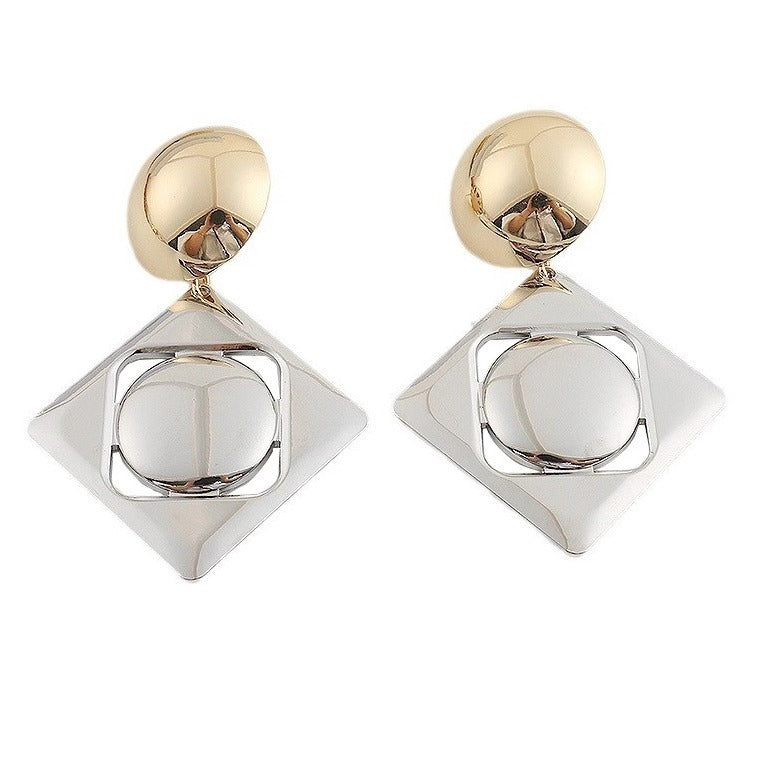 Stylish Geometric Diamond Earrings for Modern Women - Cherished Harbor Gifts