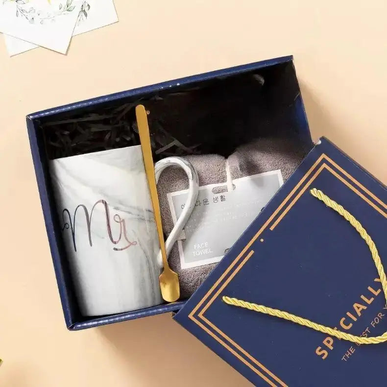 Elegant Ceramic Cup Gift Set for Weddings and Birthdays by TED