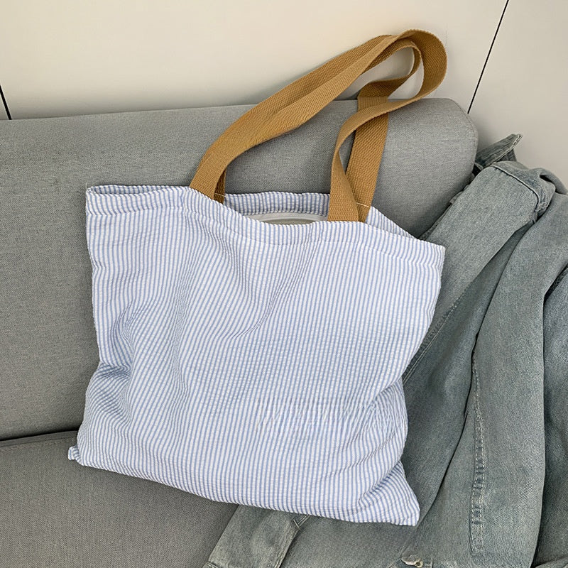 Hand Embroidered Canvas Shoulder Bag for Everyday Use - Cherished Harbor Gifts