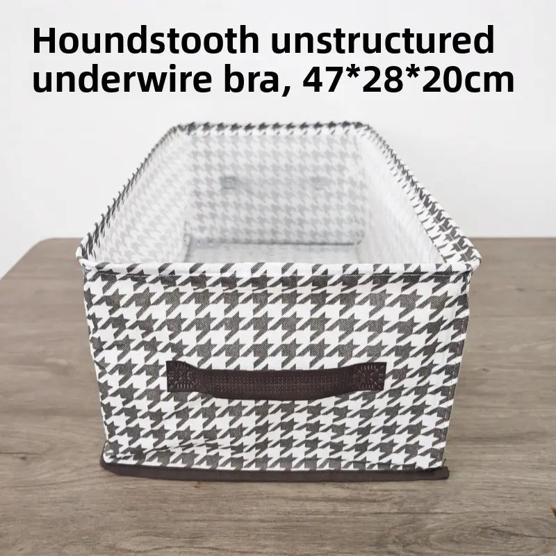 Foldable Houndstooth Pants Storage Box