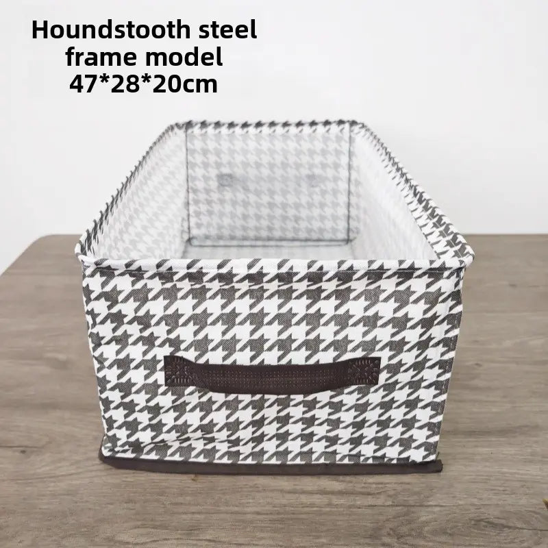 Foldable Houndstooth Pants Storage Box
