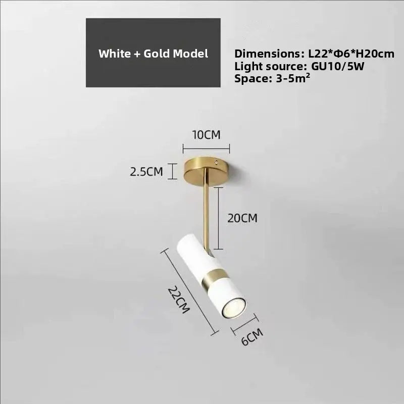 Nordic Minimalist Rotating Iron Bedside Chandelier for Bar Restaurant Bedroom