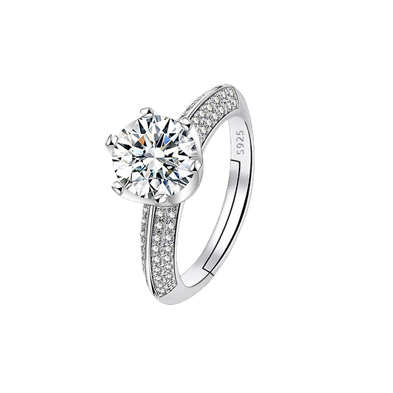 Adjustable Engagement Ring - Cubic Zirconia Promise Ring - Cherished Harbor Gifts