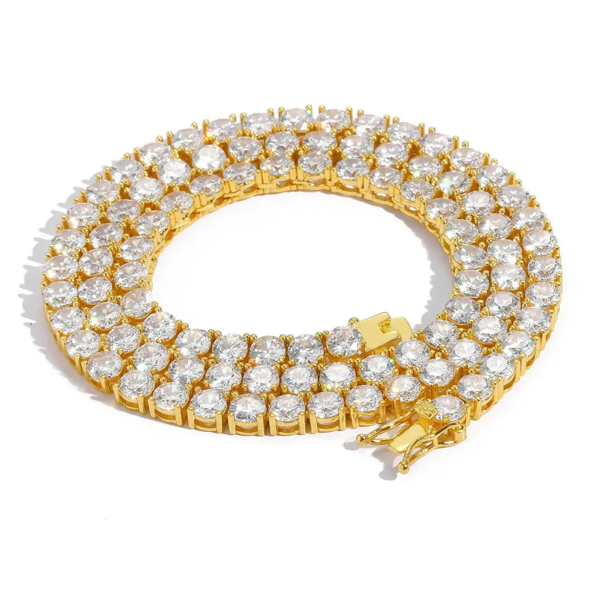 Unisex 4mm Cubic Zirconia Tennis Bracelet & Necklace | Silver, Gold & Rose Gold Jewelry by TED