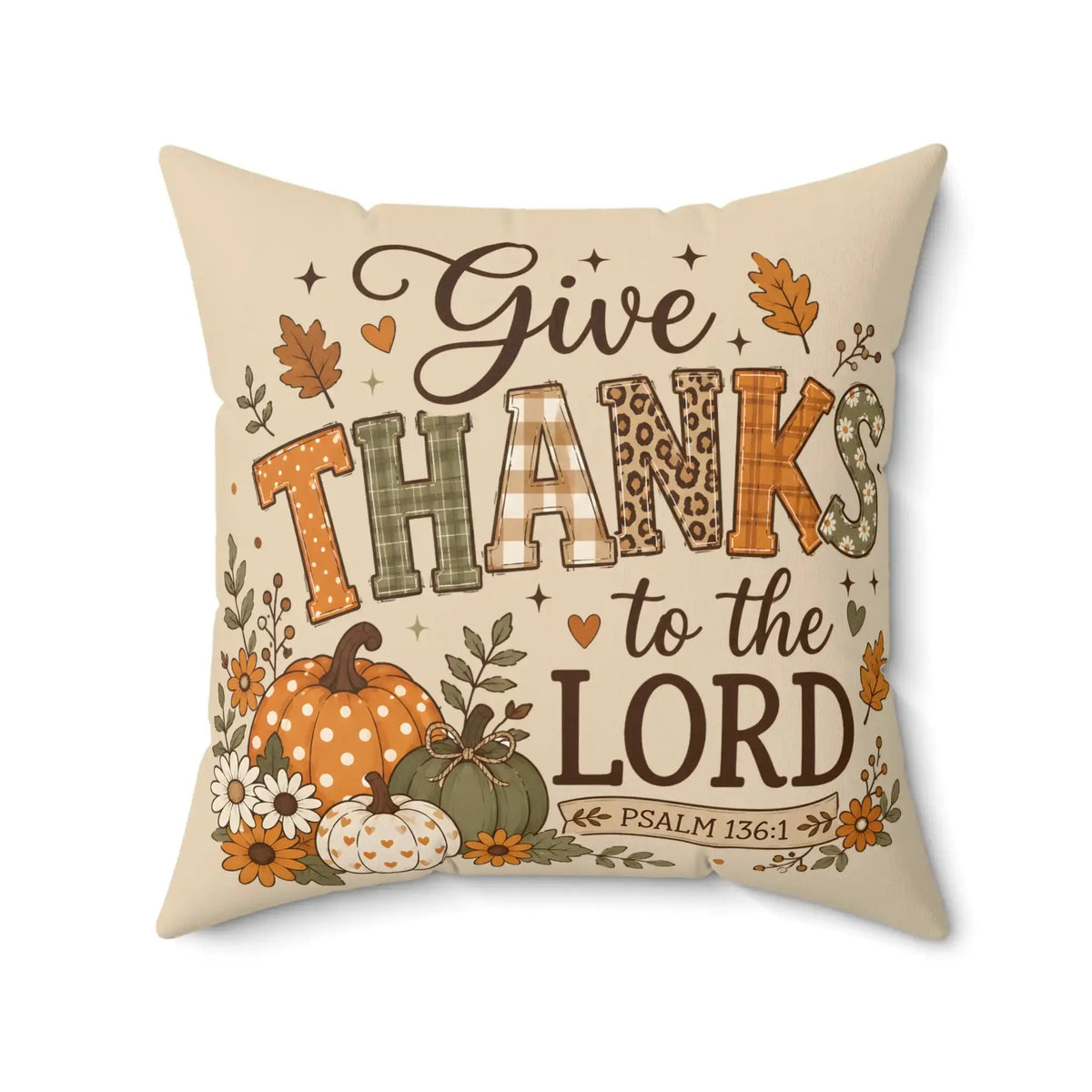 Thanksgiving Decorative Pillow for Cozy Autumn Decor by Cherished Harbor Gifts