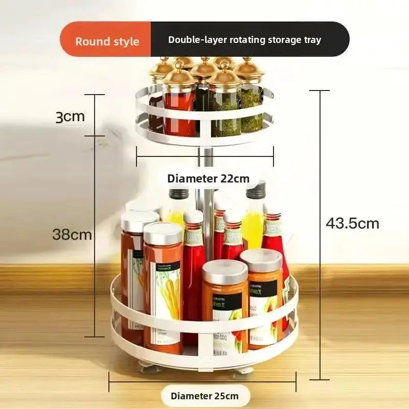 360 Rotating Condiment Rack | 1-3 Tier Kitchen Counter Organizer by TED