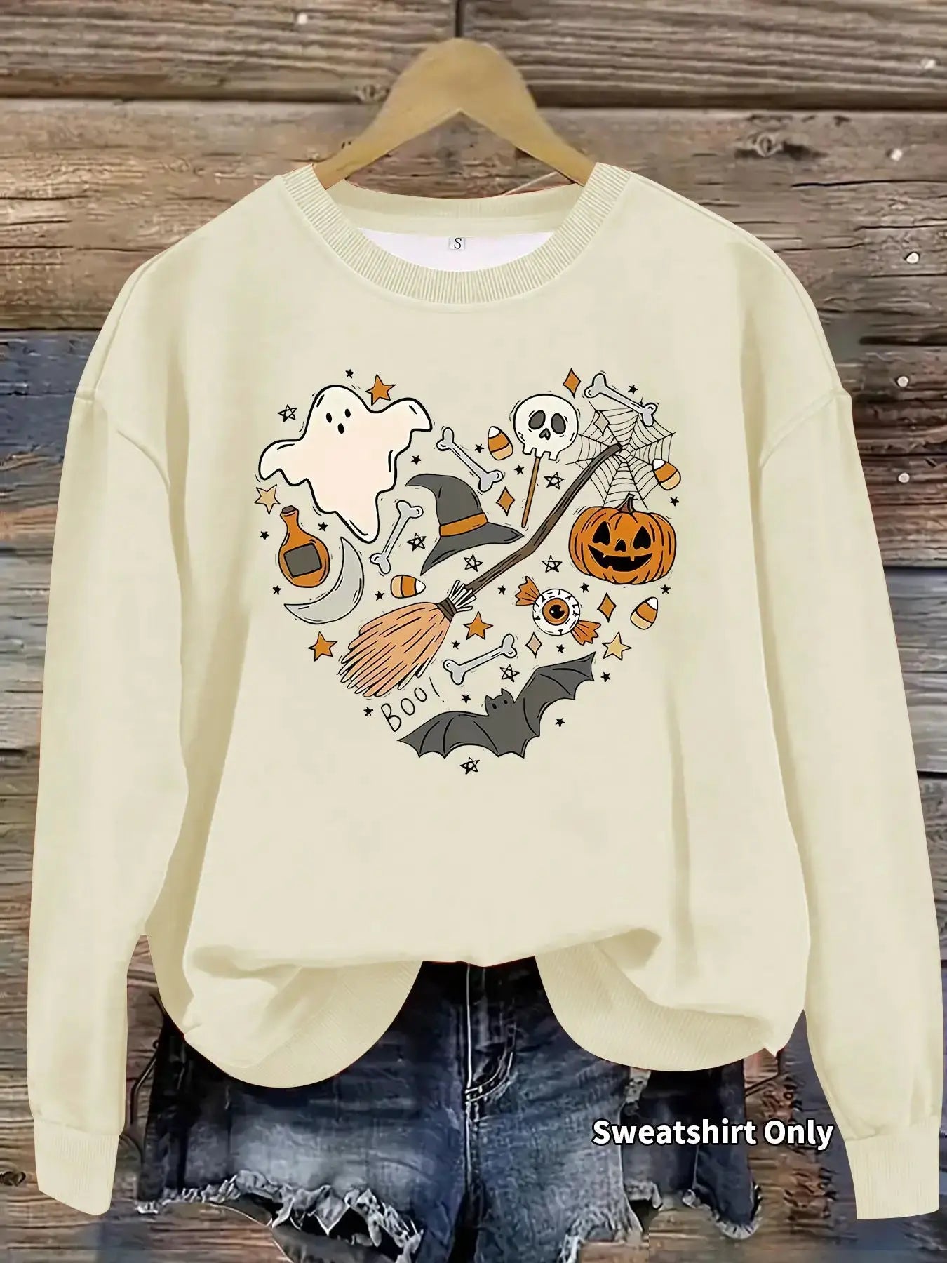 Cozy Halloween Pumpkin Sweatshirt for Women - Fall Pullover by EPR