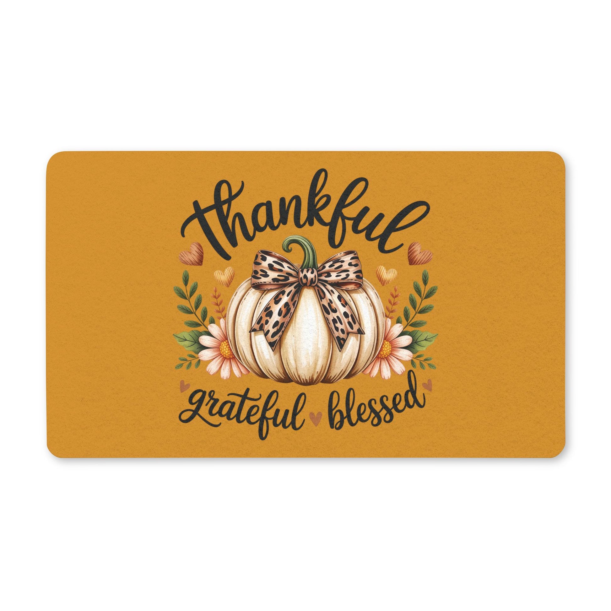 Thanksgiving Welcome Mat for Autumn Front Porch Decor - Cherished Harbor Gifts