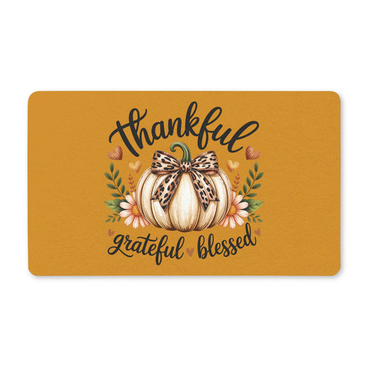 Thanksgiving Welcome Mat for Autumn Front Porch Decor - Cherished Harbor Gifts