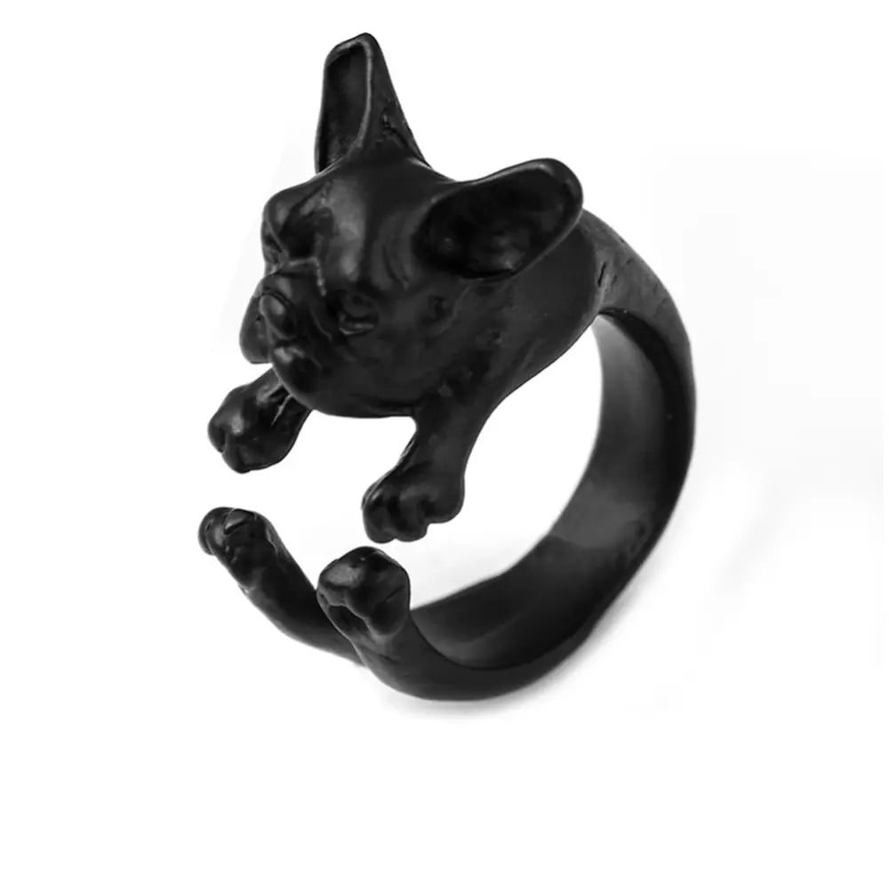Cute Dog Lover Jewelry Gift - Adjustable Open Ring by EPR