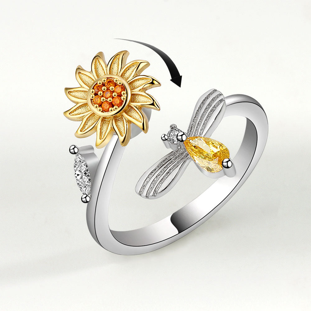 Adjustable Anxiety Relief Ring for Stress Relief and Style - Cherished Harbor Gifts