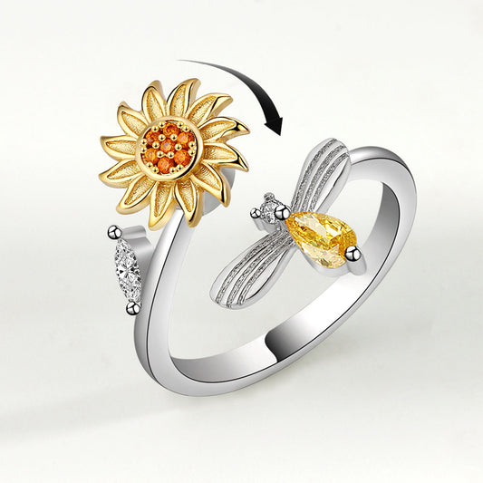 Adjustable Anxiety Relief Ring for Stress Relief and Style - Cherished Harbor Gifts