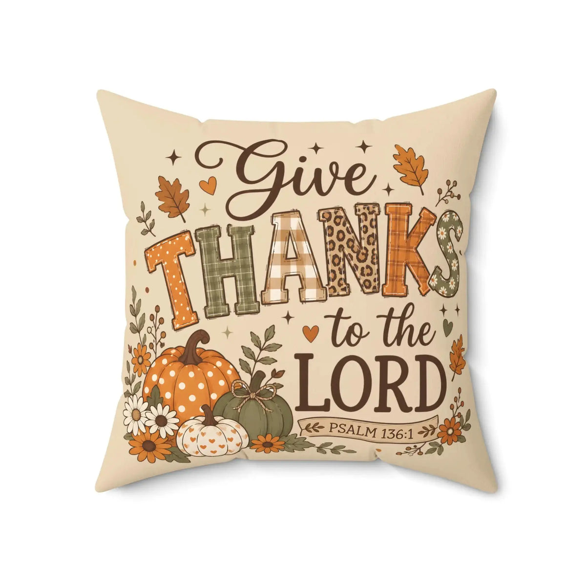 Thanksgiving Decorative Pillow for Cozy Autumn Decor by Cherished Harbor Gifts