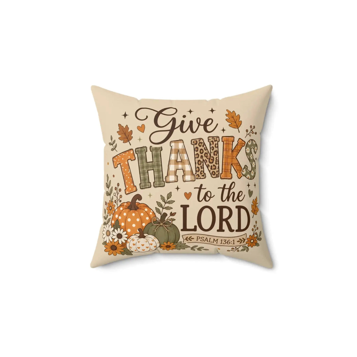 Thanksgiving Decorative Pillow for Cozy Autumn Decor by Cherished Harbor Gifts