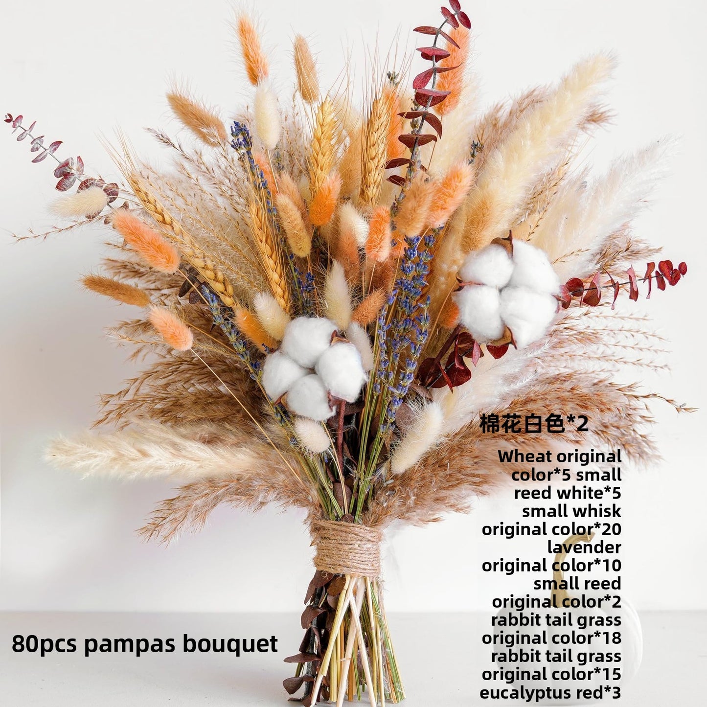 Natural Dried Flower Bouquet for Home and Wedding Decor - Cherished Harbor Gifts