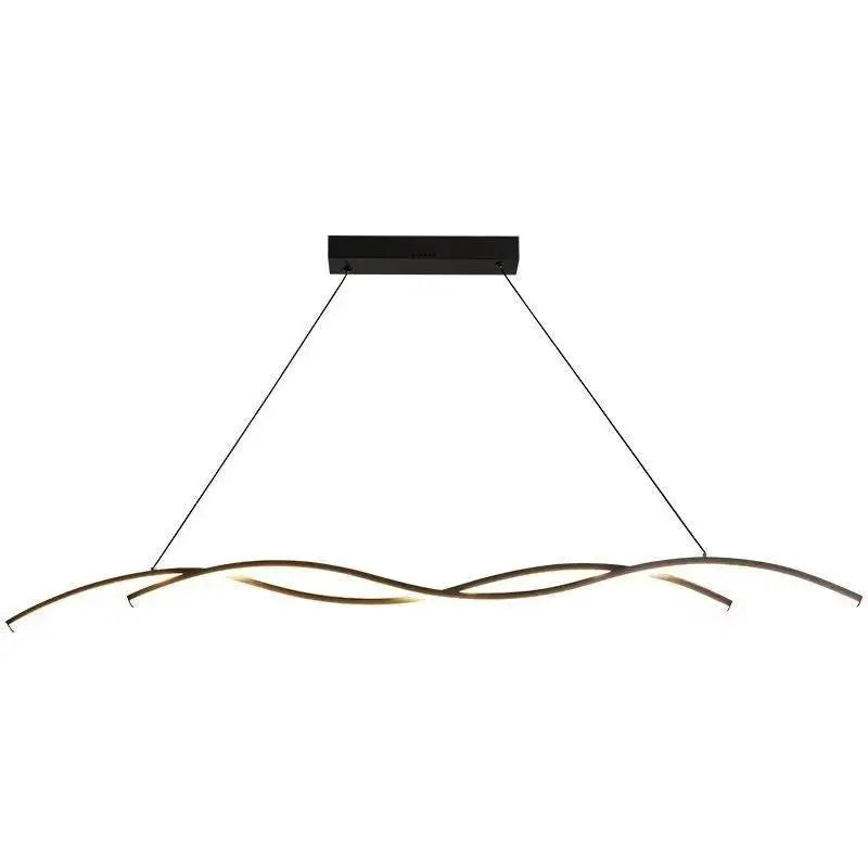 Modern Linear LED Dining Room Chandelier | 35-59" Dimmable Pendant Light by TED