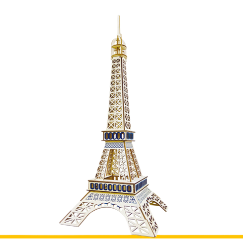 3D Wooden Puzzle Gift - Eiffel Tower Model for Kids - Cherished Harbor Gifts