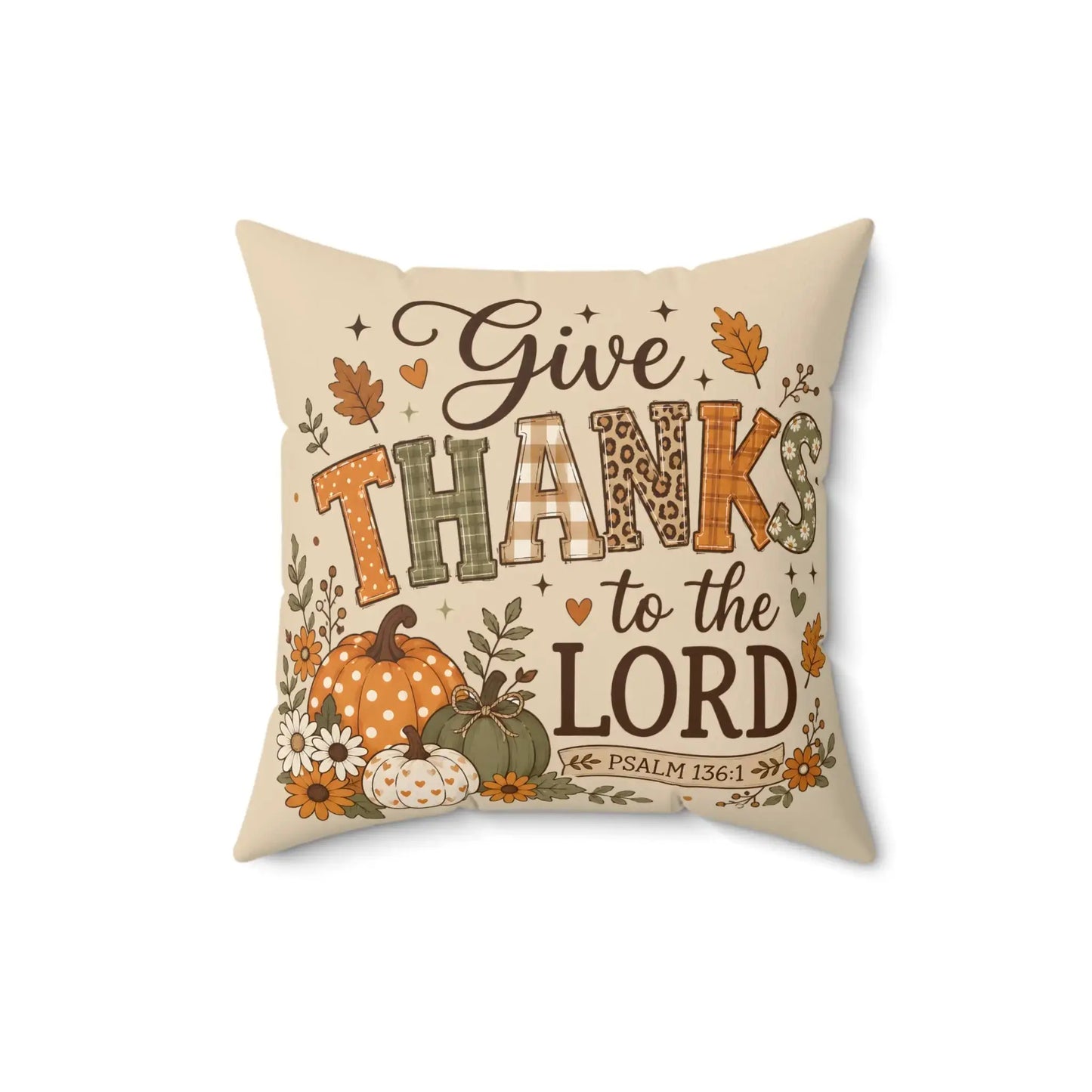 Thanksgiving Decorative Pillow for Cozy Autumn Decor by Cherished Harbor Gifts