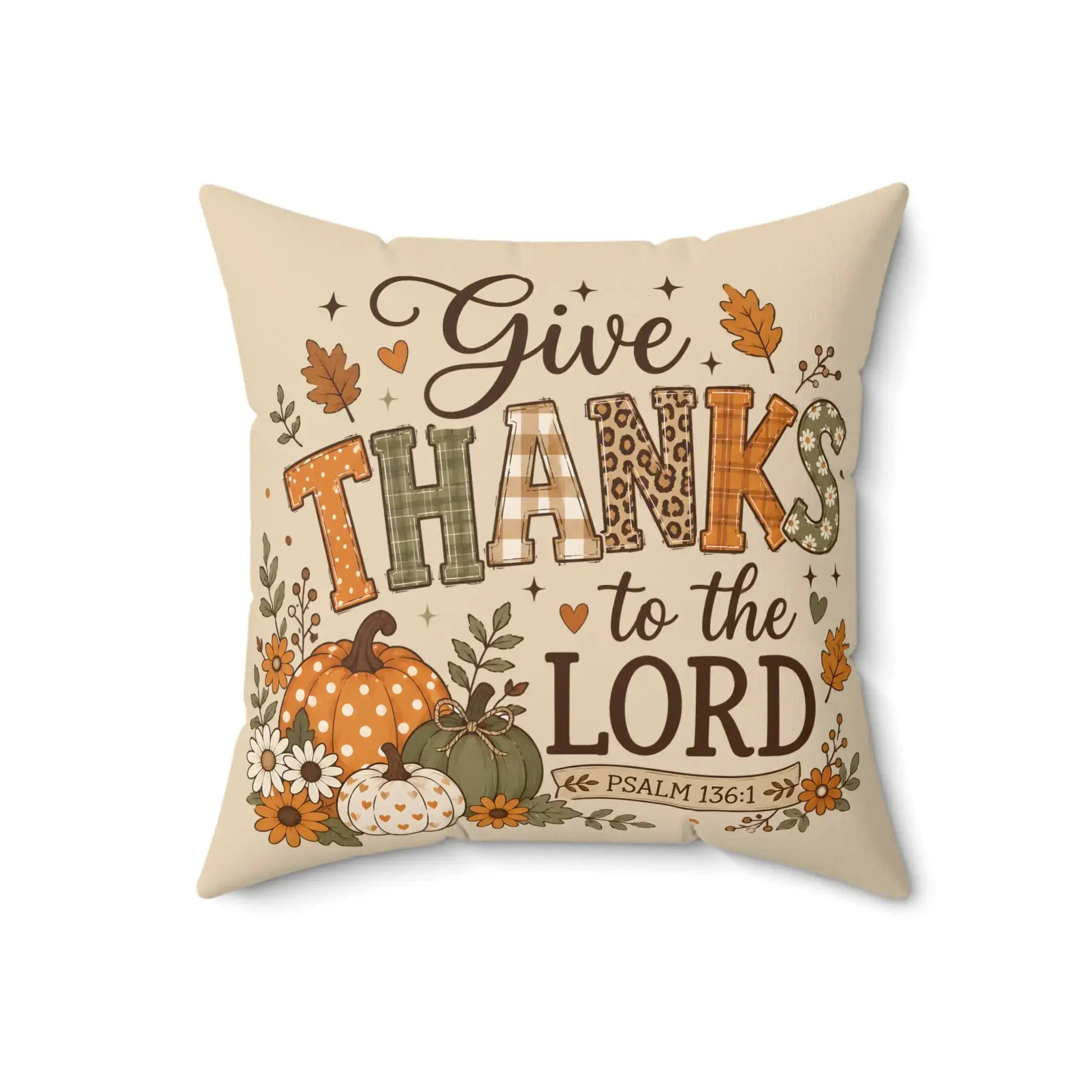 Thanksgiving Decorative Pillow for Cozy Autumn Decor by Cherished Harbor Gifts