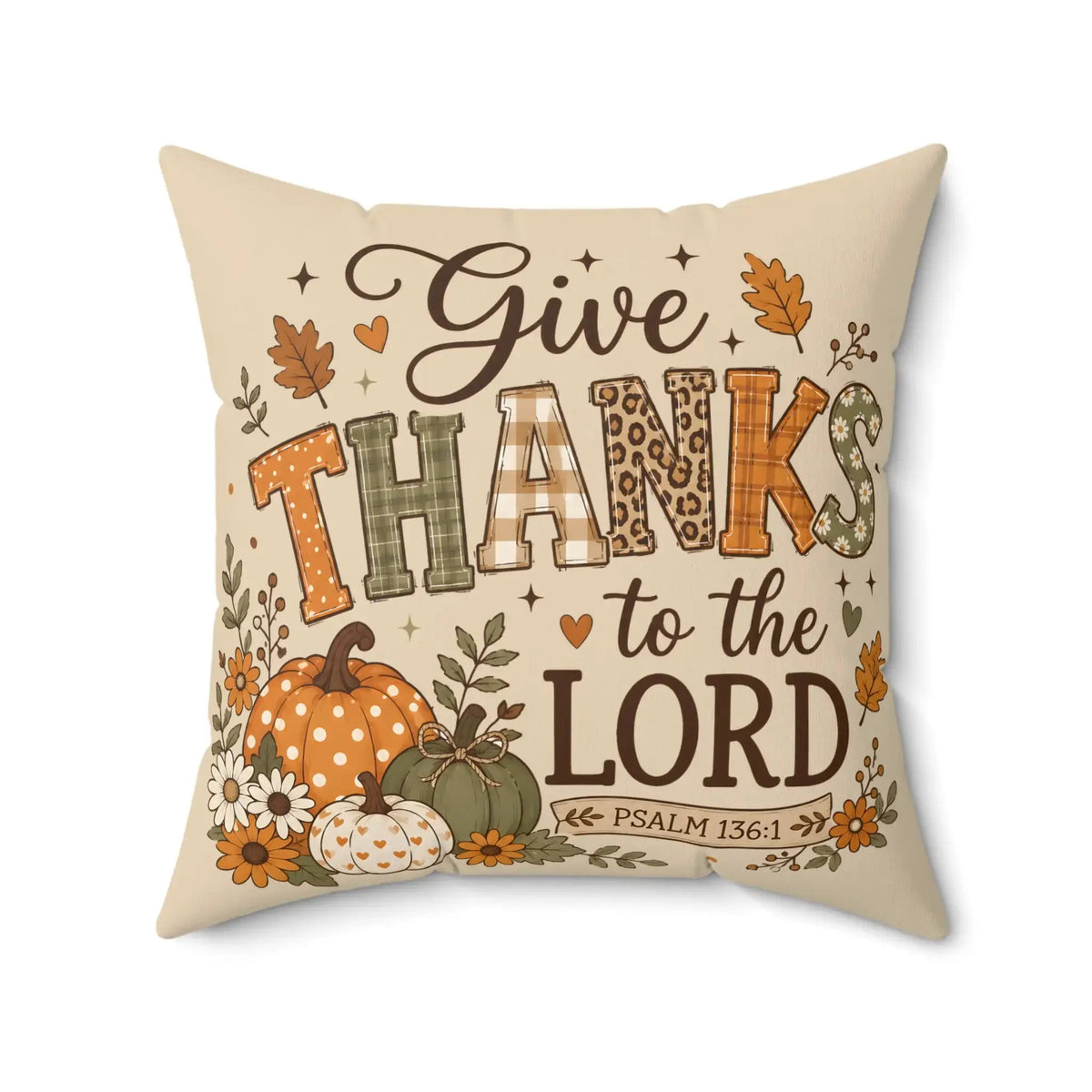 Thanksgiving Decorative Pillow for Cozy Autumn Decor by Cherished Harbor Gifts