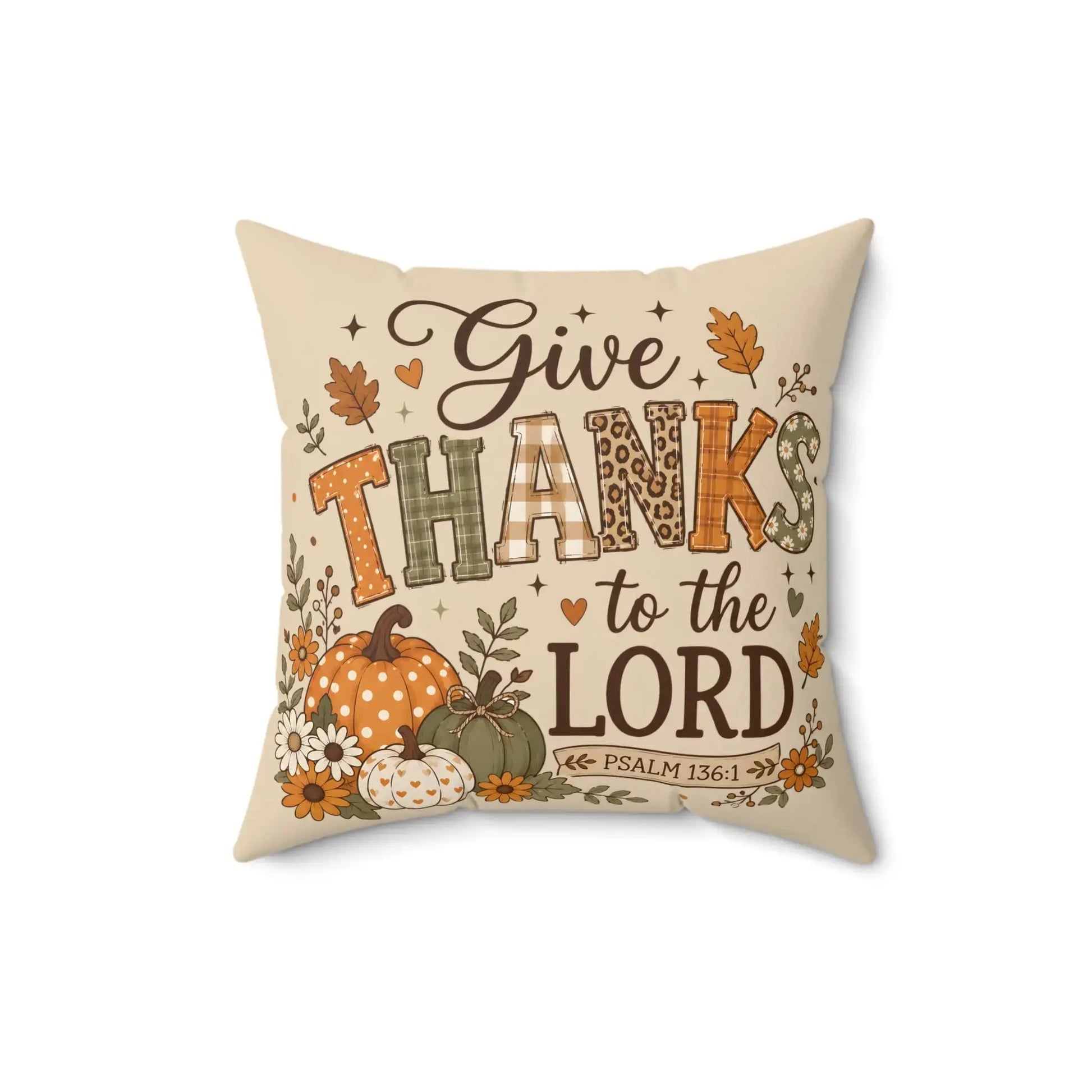 Thanksgiving Decorative Pillow for Cozy Autumn Decor by Cherished Harbor Gifts