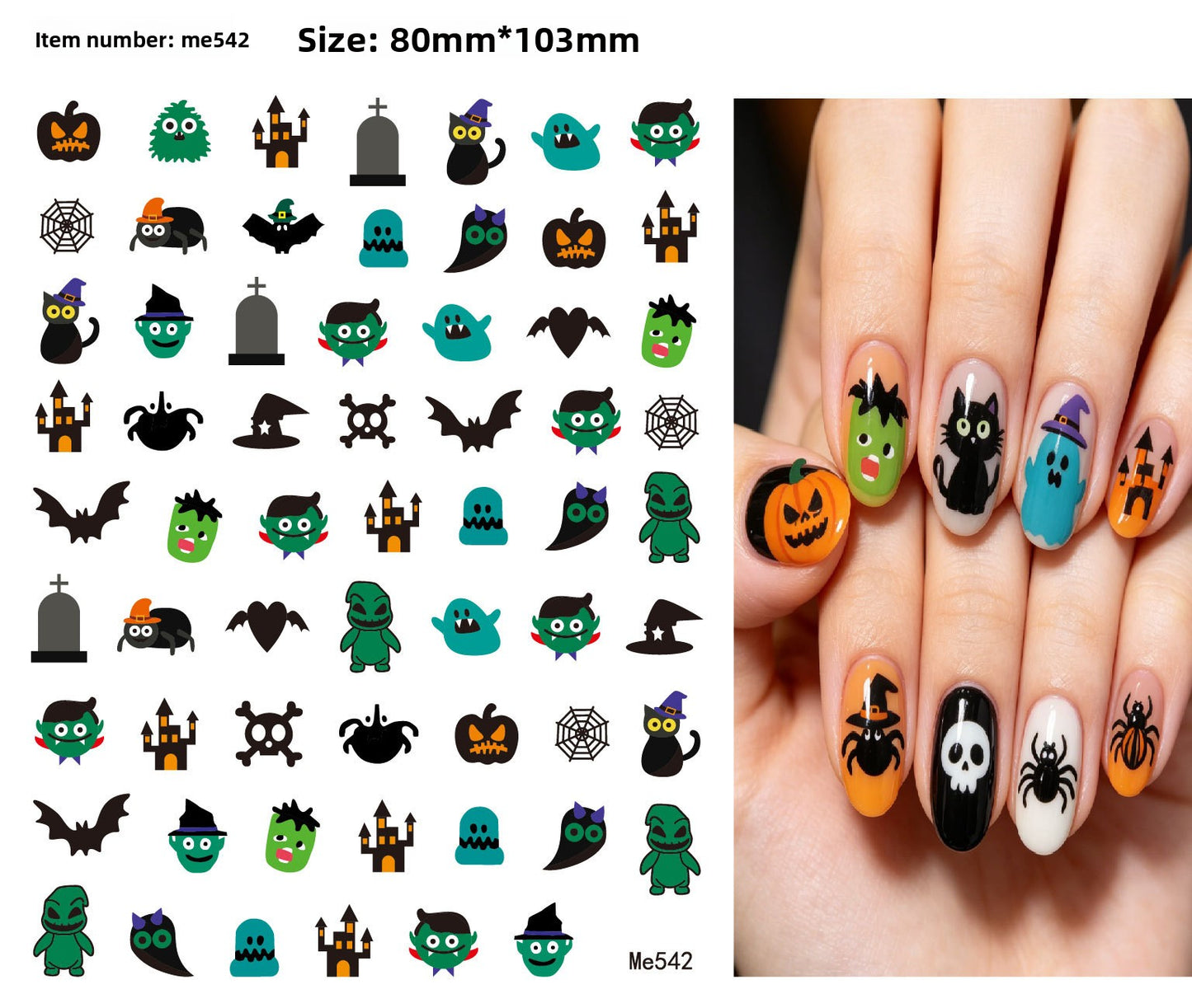 Halloween Nail Art Stickers for Spooky DIY Nail Designs - Cherished Harbor Gifts