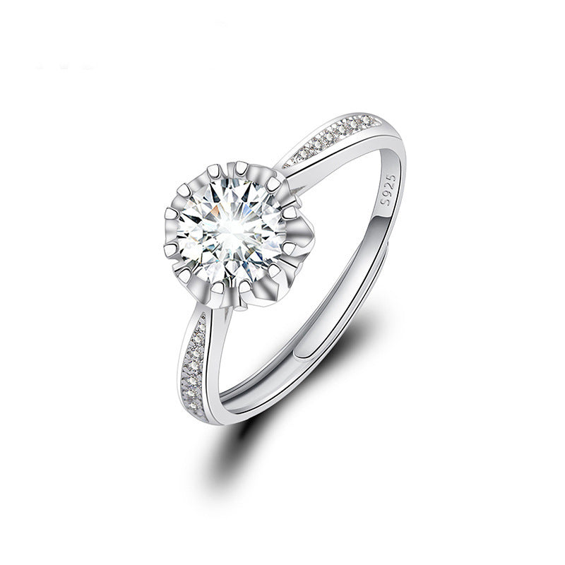 Adjustable Engagement Ring - Cubic Zirconia Promise Ring - Cherished Harbor Gifts