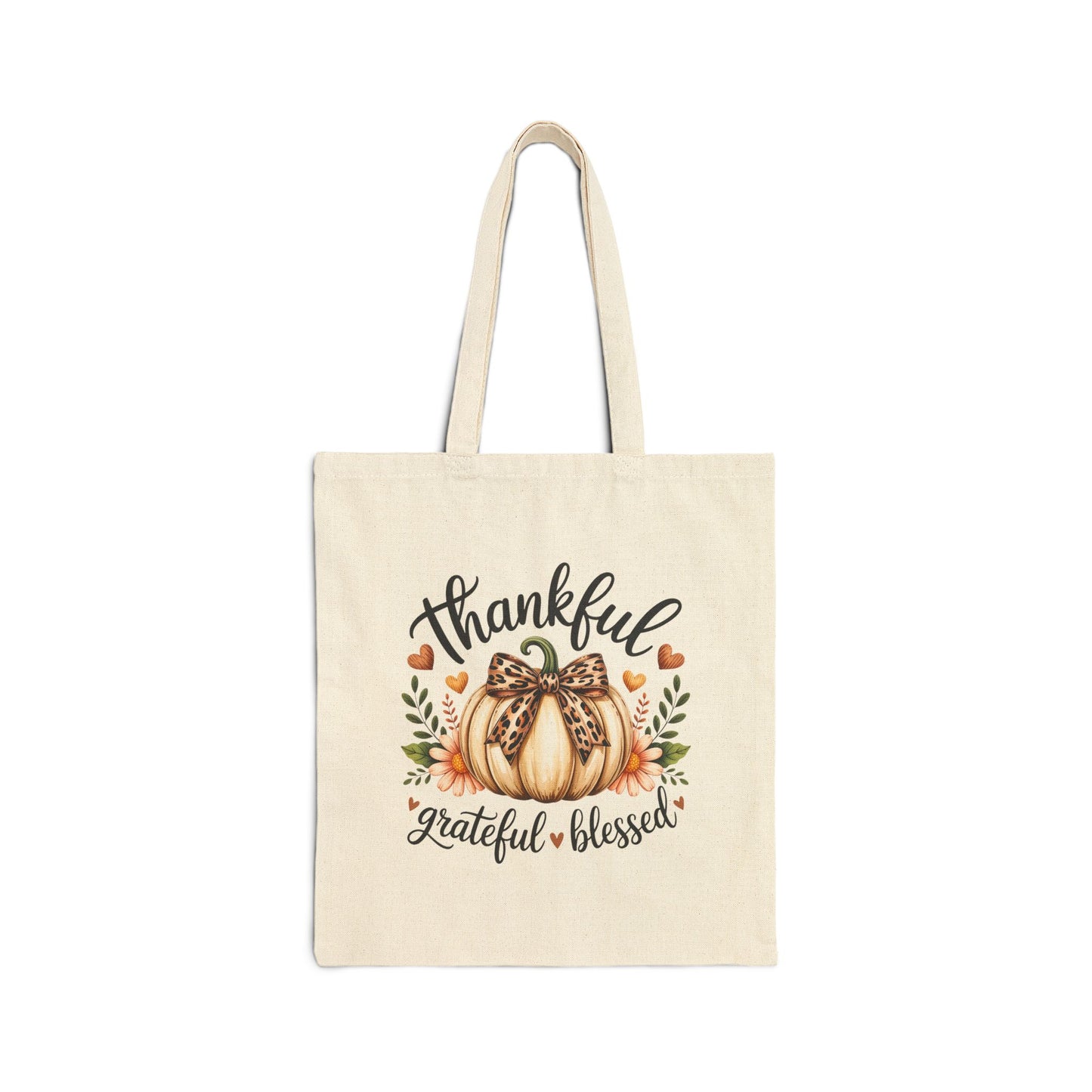 Thanksgiving Tote Bag - Reusable Fall Canvas Shopping Bag - Cherished Harbor Gifts