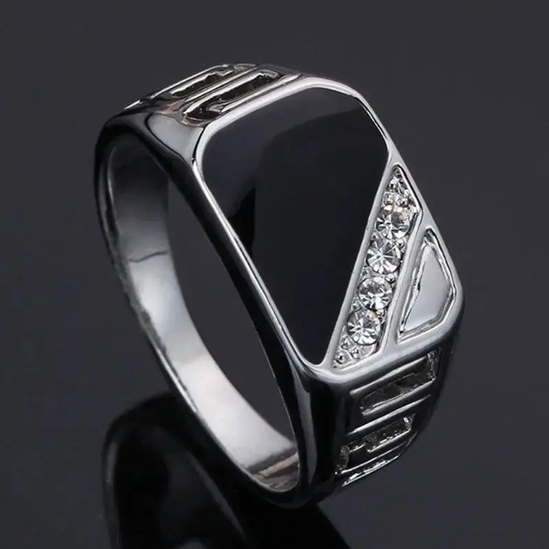 Stylish Gold Rhinestone Ring for Him - Perfect Gift Idea by EPR