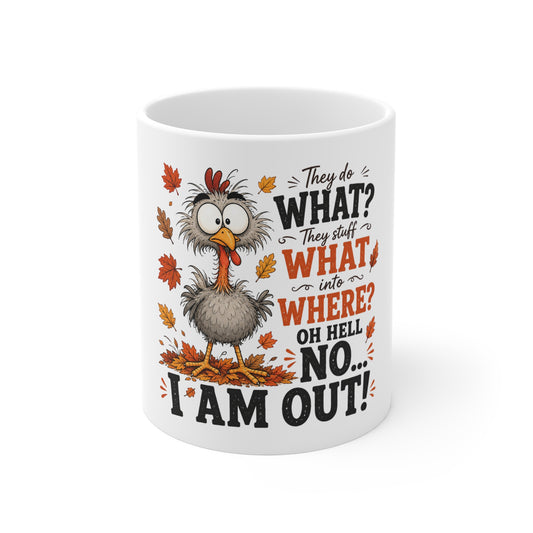Funny Thanksgiving Coffee Mug for Holiday Gag Gifts - Cherished Harbor Gifts