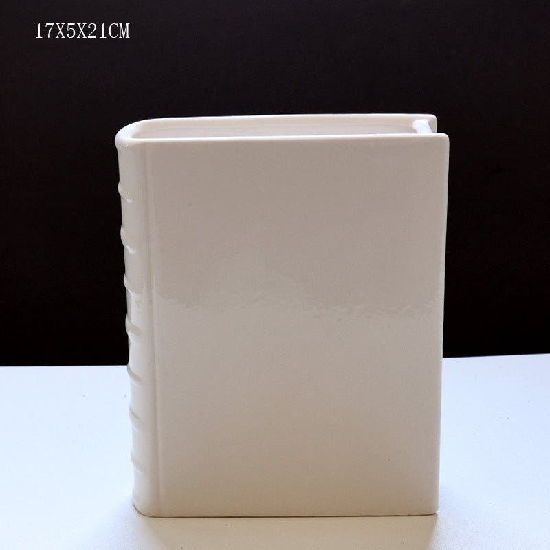 Set of 2 Ceramic Book Vases for Home Décor and Gifts - Cherished Harbor Gifts