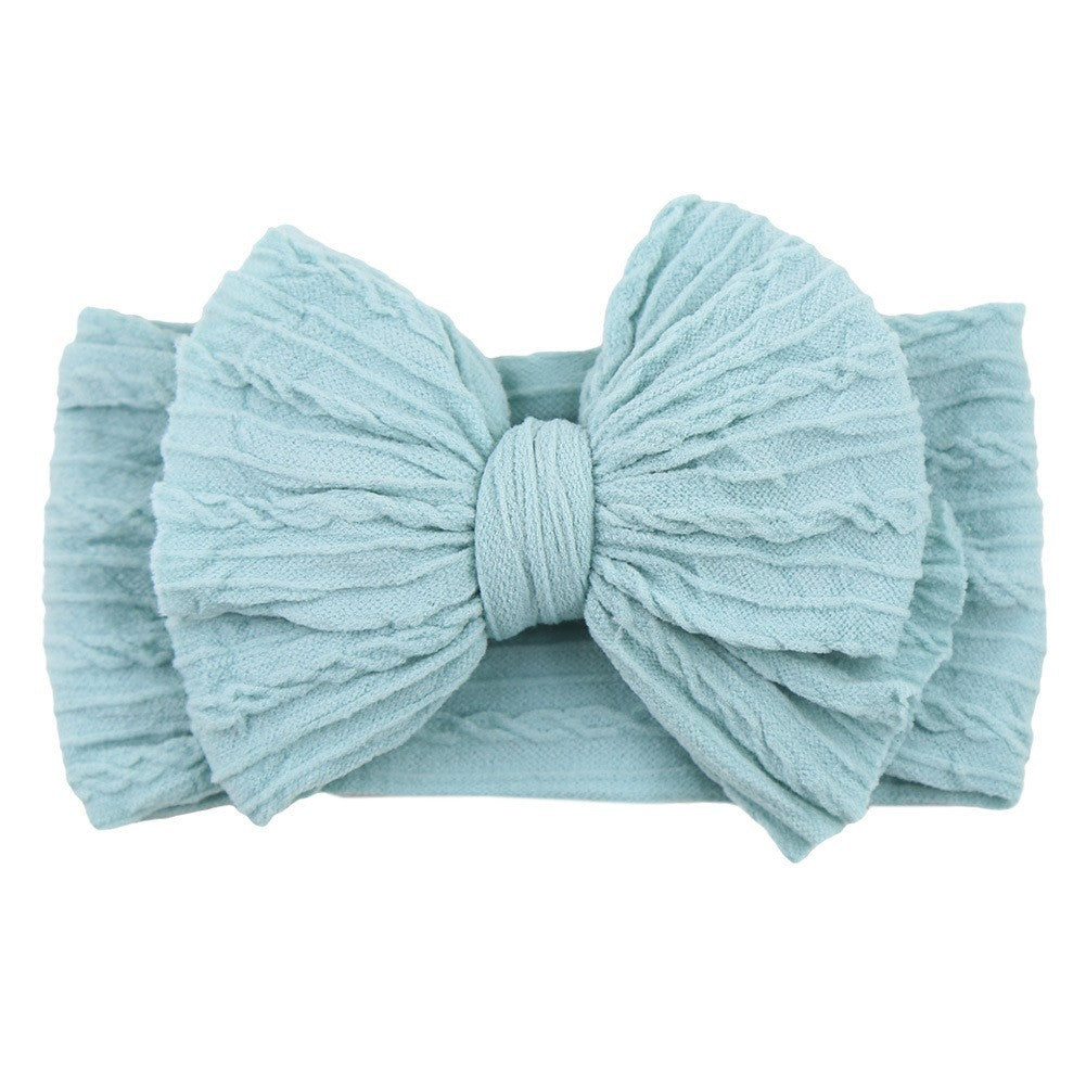 Handmade Baby Girl Headband with Braided Bow Design - Cherished Harbor Gifts