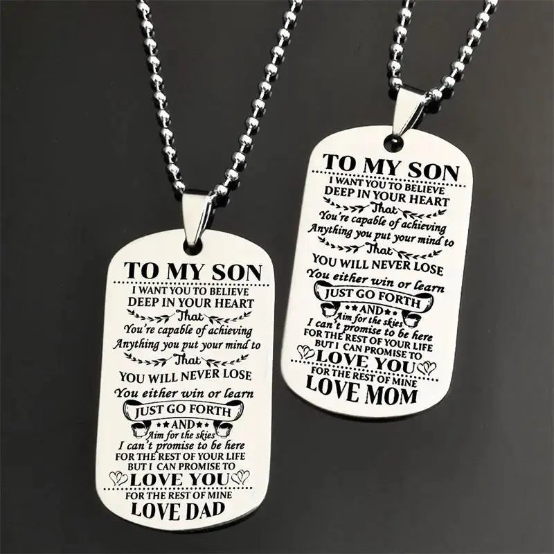 Engraved Dog Tag Necklace for Unique Family Gifts by EPR