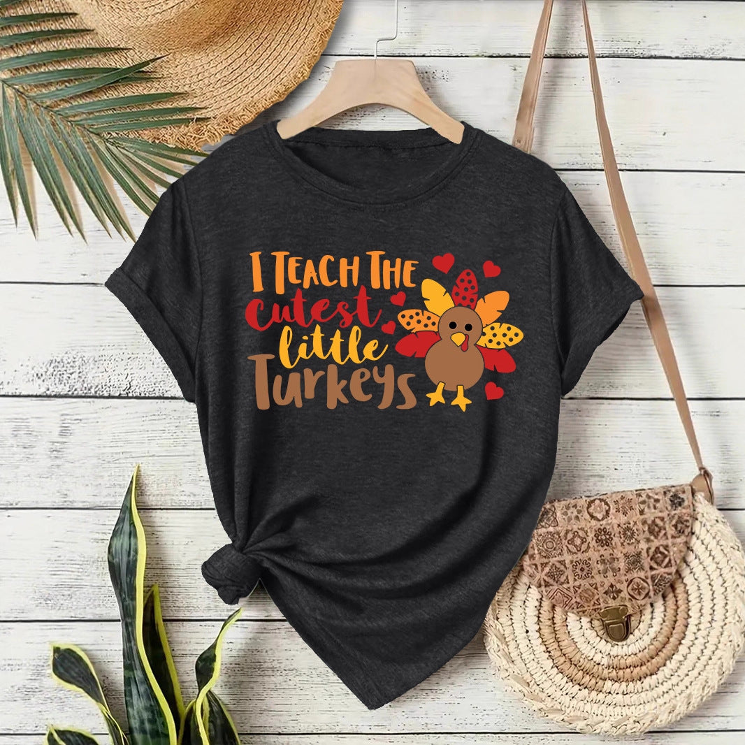 Stylish Women's Thanksgiving T-Shirt for Autumn Celebrations - Cherished Harbor Gifts