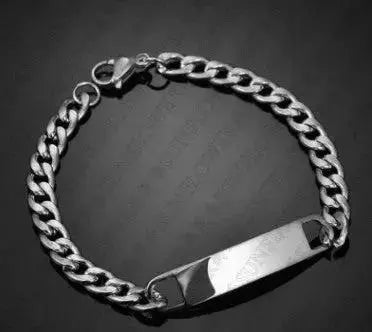 Couples Nameplate Bracelet | Stainless Steel Valentine’s Day Lover Bracelet by EPR