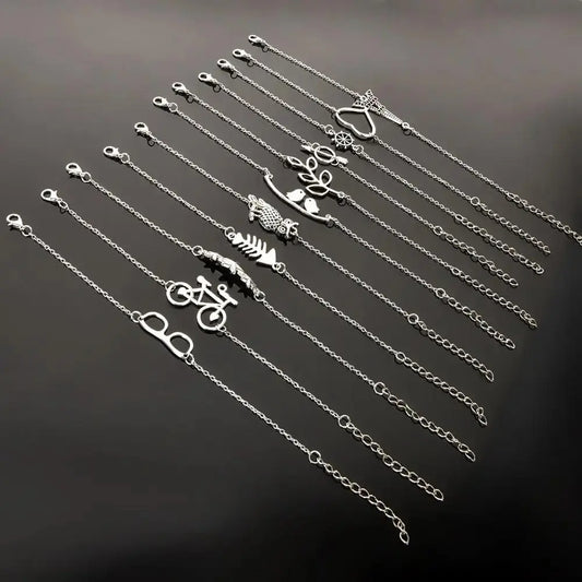 Simple Style Silver Plated Charm Bracelet Jewelry Gift Wedding Banquet by eprolo