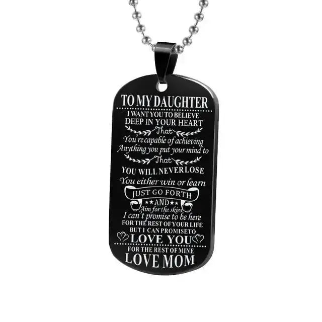 Engraved Dog Tag Necklace for Unique Family Gifts by EPR