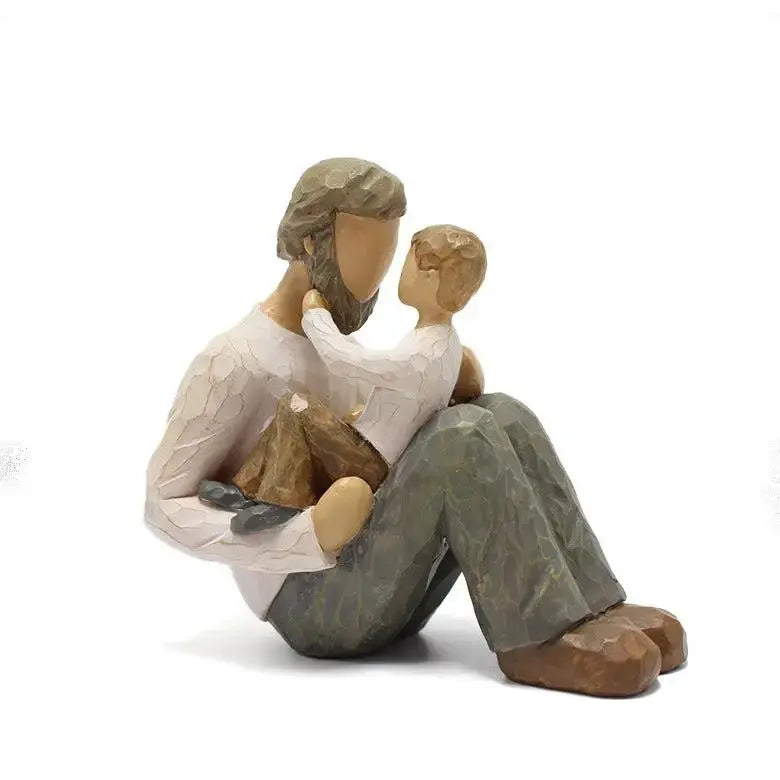 Meaningful Father Son Statue for Father's Day Gift Decor by EPR