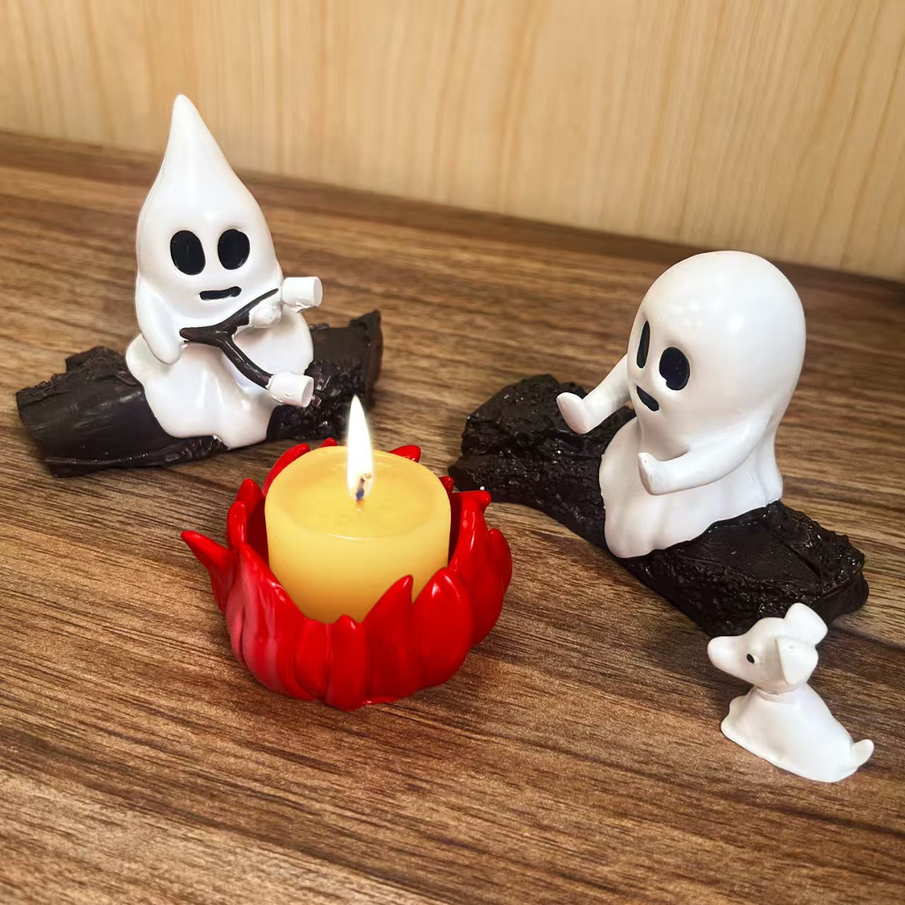 Halloween Night Light - Flickering Campfire Ornament Gift - Cherished Harbor Gifts