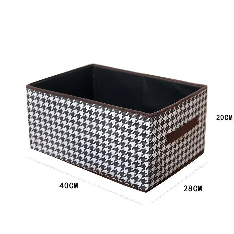 Foldable Houndstooth Pants Storage Box