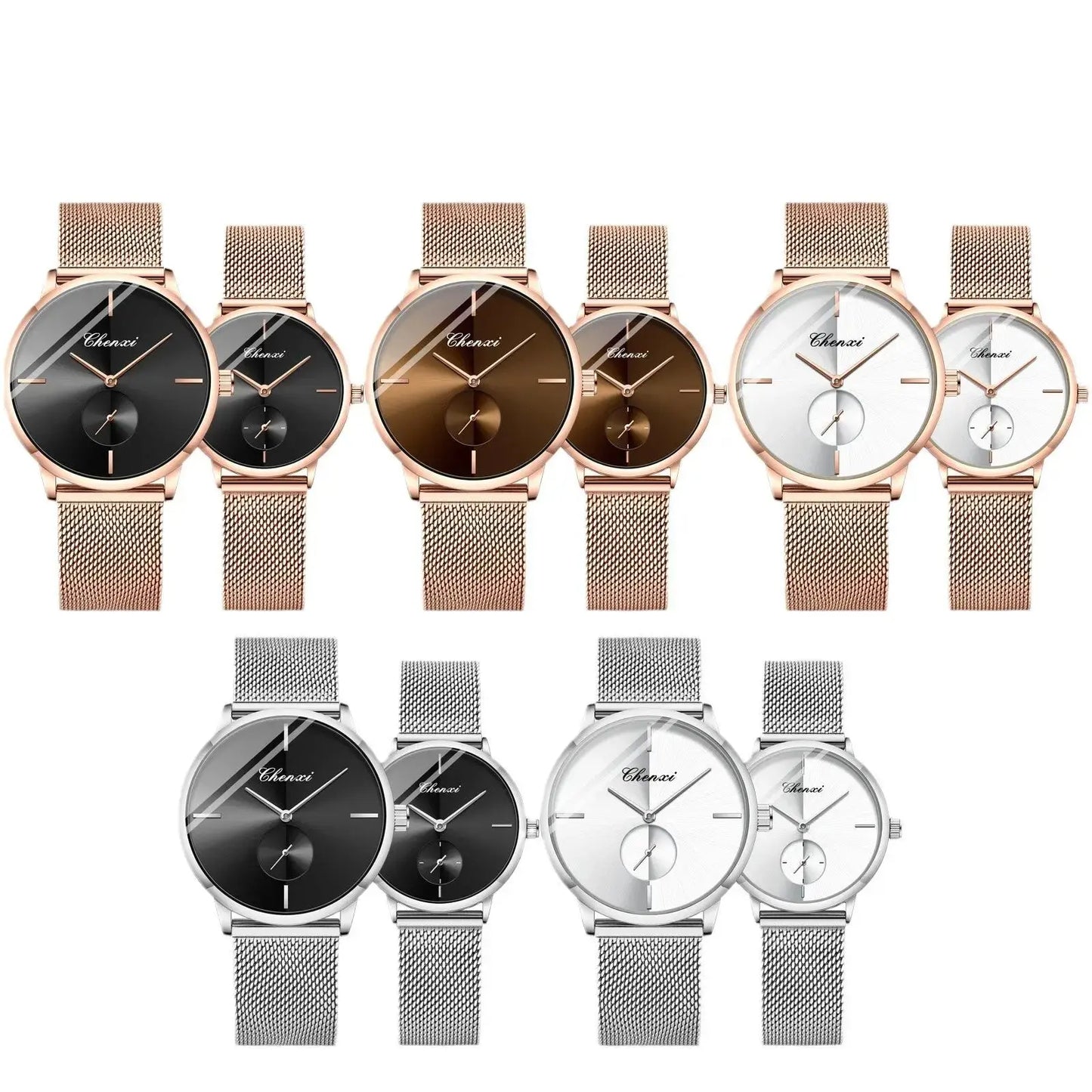 Stylish Couples Quartz Watch - Slim Minimalist Design by TED