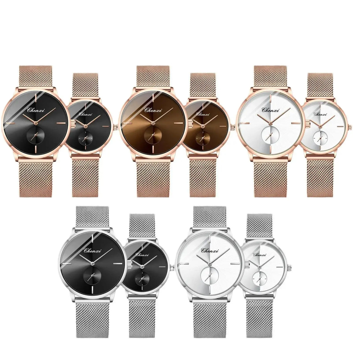 Stylish Couples Quartz Watch - Slim Minimalist Design by TED