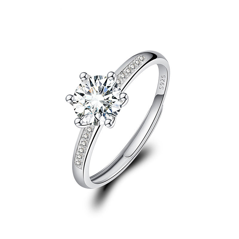 Adjustable Engagement Ring - Cubic Zirconia Promise Ring - Cherished Harbor Gifts
