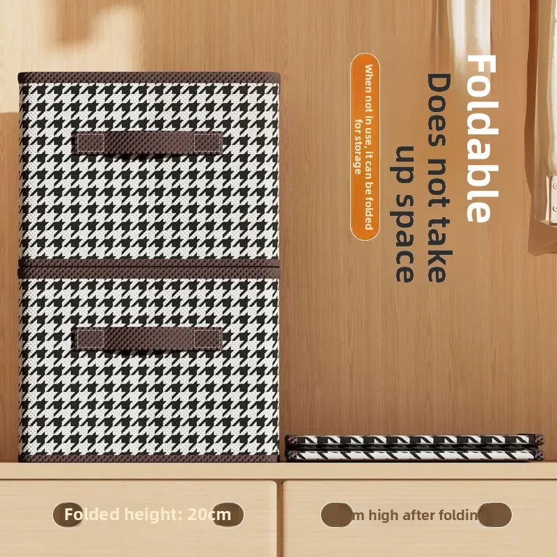 Foldable Houndstooth Pants Storage Box