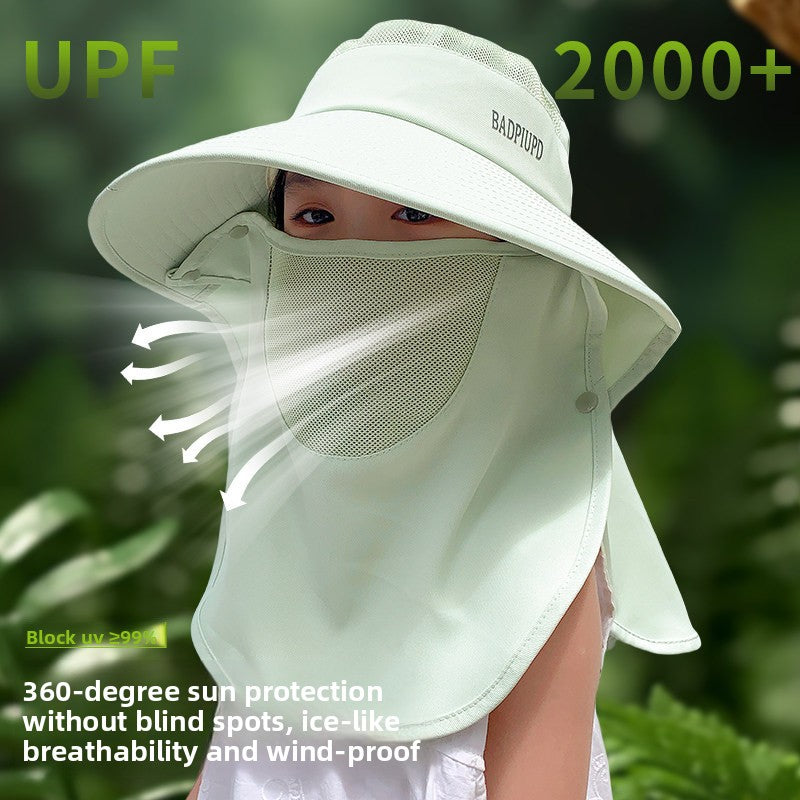 UV Protection Kids Hat - Wide Brim Cotton Summer Hat - Cherished Harbor Gifts