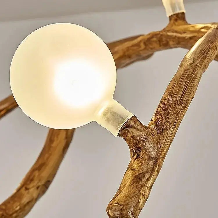 Japanese Zen Tree Branch LED Chandelier | Artistic Resin Pendant Light by TED