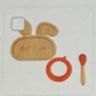 Bamboo Suction Plate Gift for Toddlers with Spoon by TED